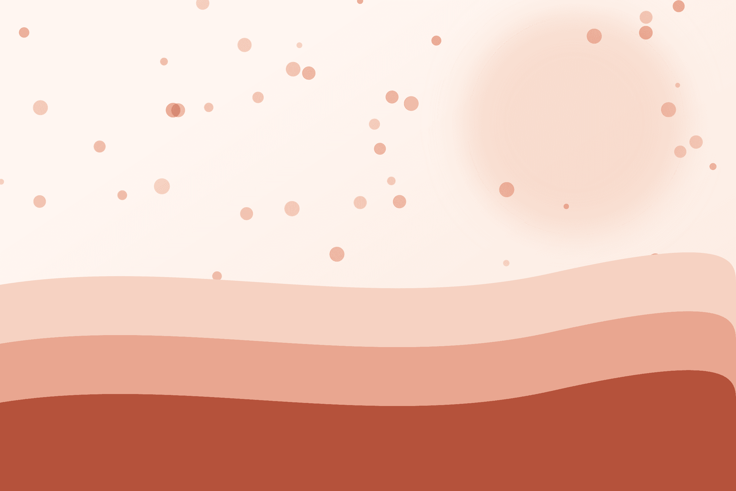 Blush fonda nöqtələr və terrakota rəngli dalğalı dəri qatları illüstrasiyası